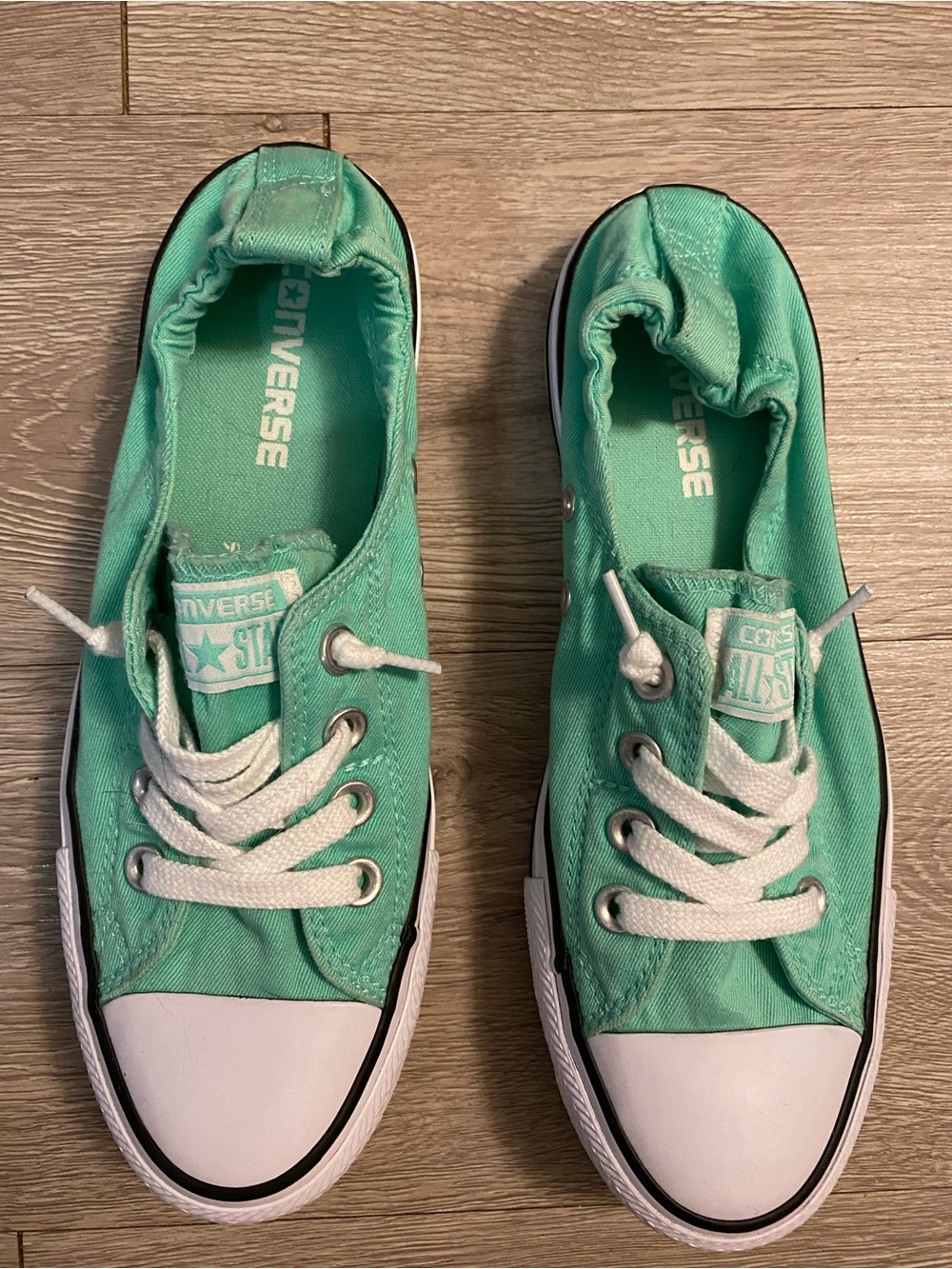 Converse Elastic Back Slip On ~ Mint Green ~ Like New ~ Women’s Size 7
